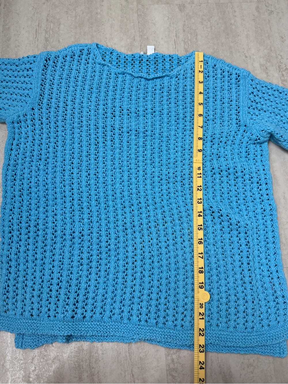 J. Jill sweater Blue Open stitch knit Aegean pullover sweater - Picture 6 of 12
